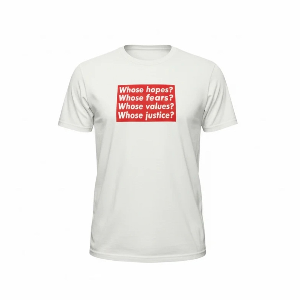 Barbara Kruger Volcom Performa 17 Biennial Red Box Logo T-Shirt and Sticker
